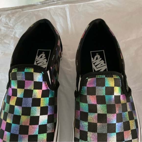Women’s Van’s colorful Diamond Pattern Slip On size 8 - Picture 4 of 10